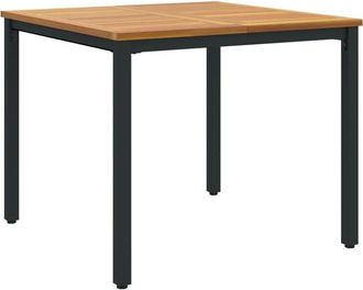 vidaXL vidaXL Outdoor Tables Natural and black 90 x 90 x 75 cm