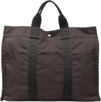 Herm&egrave;s Pre-owned Herline MM Tote Bag - Dames - Vintage Handtas - Bruin - ONE Size - Vintage