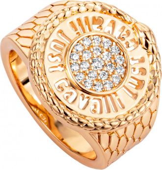 Just Cavalli Womens JCRG01333206 Ladies Ring - Gold Stainless Steel - Size L 1/2