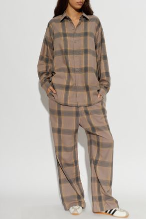 Fear of God Cotton Checked Trousers, Womens, Brown