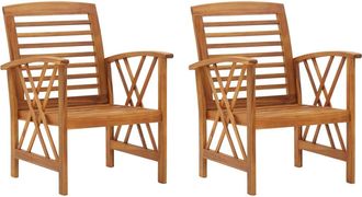 vidaXL Vidaxl - Sillas De Jard&iacute;n 2 Unidades Madera Maciza De Acacia