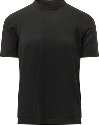 Ermenegildo Zegna Black Crew Neck T-Shirt