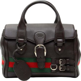 Gucci Heritage Web Buckle Boston Bag (Authentic Pre-Loved)