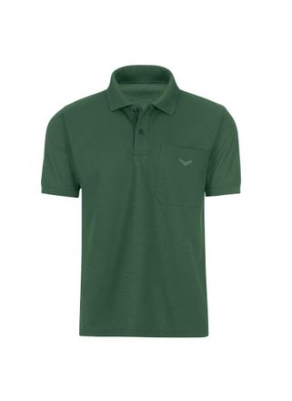 Trigema Poloshirt TRIGEMA TRIGEMA Polohemd mit Brusttasche, Damen, Gr. 4XL, gr&uuml;n (efeu), Piqu&eacute;, 100% Baumwolle, Basic, normal, ohne Ausschnitt, Shirts Poloshi