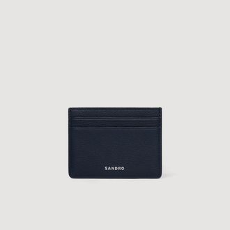 Sandro Grained leather card holder