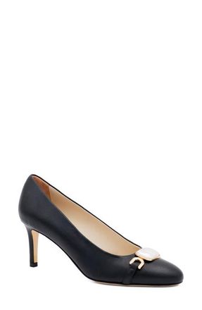 Amalfi By Rangoni Lancetta Almond Toe Pump in Black Parmasoft at Nordstrom, Size 8.5