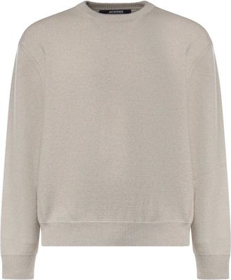 Jacquemus Moulin Knit - Heren - Truien - Beige - Maat: L Wol