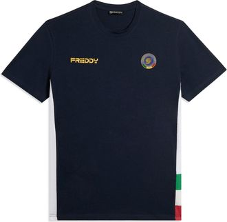 Freddy T-shirt Uomo Italia FGI Blu in Jersey Stretch