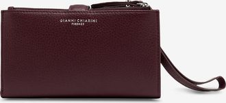Gianni Chiarini Rechteckige Brieftasche aus genarbtem Leder Dollaro
