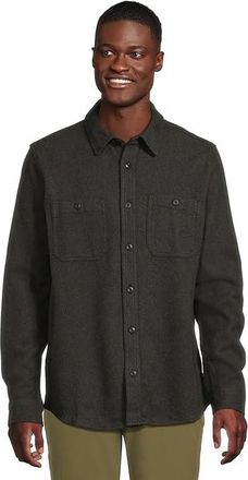 Mountain Hardwear Plushertm Long Sleeve Flannel Mens Clothing Black Melange : 2XL, Cotton