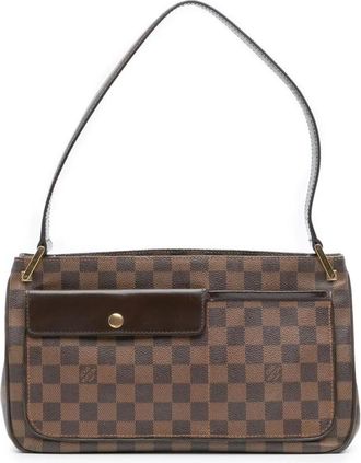 Louis Vuitton Pre-owned Shoulder Bags, female, Brown, Size: ONE SIZE Pre-owned Checkered Pattern Shoulder Bag