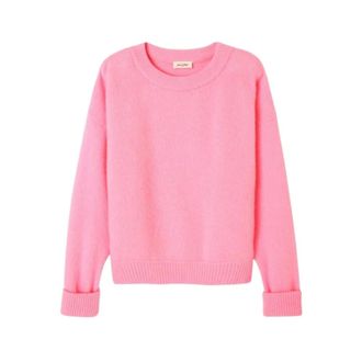 American Vintage Dames, Truien, Roze, Maat: XS Wol