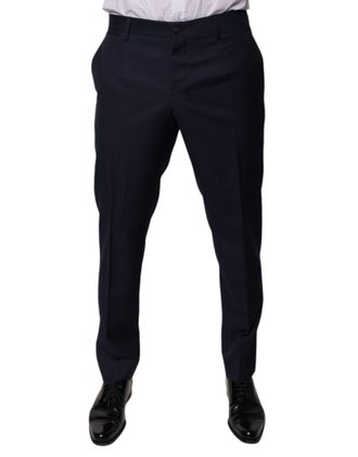 Dolce & Gabbana Slimfit Broek Micropatroon Stijl