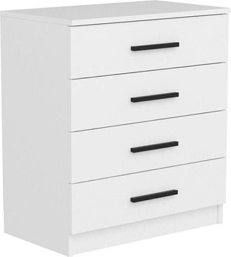 Dmora Dmora - Cajonera Kalmaegi, C&oacute;moda Multiusos, C&oacute;moda De Dormitorio, Gabinete Con Cajones, 70x79 H42 Cm, Blanco