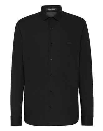 Philipp Plein Shirt Sugar Daddy Cut LS Skull & Bones