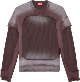 Diesel K-Osbert ripped cotton sweatshirt - men - Cotton - S - Grey