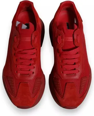 Dolce & Gabbana Red Leather Daymaster Low Top Sneakers Mens Shoes
