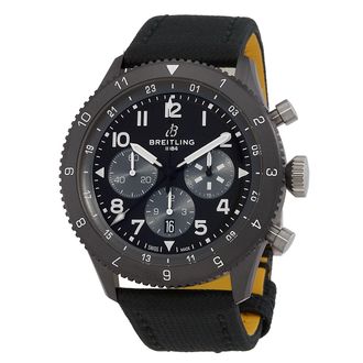 Breitling Pre-owned Breitling Super AVI B04 Chronograph GMT Mosquito Night Fighter Automatic Black Dial Mens Watch SB04451A1B1X1