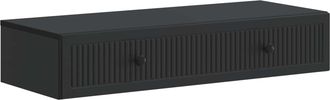 vidaXL Mesa Lateral Montada En La Pared Negro 87,5 X 34,5 X 17 Cm Vidaxl