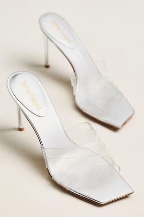 Jeffrey Campbell Dewdrop Square-Toe Heeled Sandals