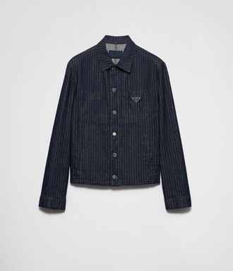 Prada Chevron denim blouson jacket