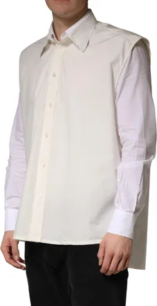 Dolce & Gabbana White MARTINI Cotton Men Dress Formal Mens Shirt (Pre-Owned)