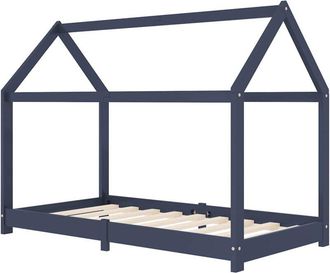 vidaXL Estructura de cama infantil madera maciza pino gris 80x160 cm Vidaxl