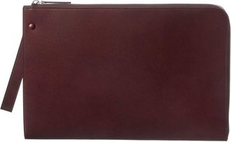 The Row Leather Clutch