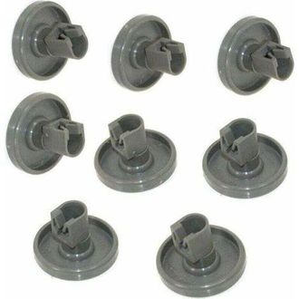 OEM Ruedas Para Lavavajillas - 8 Ruedas Para La Cesta Inferior - Faure, Zanussi, Aeg, Electrolux, Ikea
