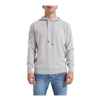 KANGRA Round-neck Knitwear, male, Gray, 2XL, Maglia con cappuccio