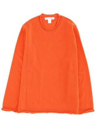 Comme Des Gar&ccedil;ons Orange Crew Neck Sweater