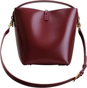 Generic Compatible For Handbag Bucket Bag Womens Large-Capacity One-Shoulder Tote Commuter Messenger(Jujube red)