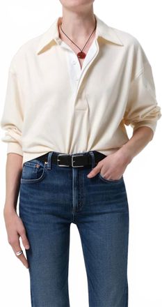 Citizens Of Humanity Aris Rugby Shirt In Ivory