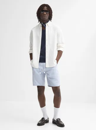 Projek Raw Mens Houndstooth-like knit Bermuda Shorts