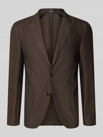 Joop Slim Fit 2-Knopf-Sakko aus Leinen Modell Hoverest in Schoko, Gr&ouml;&szlig;e 102