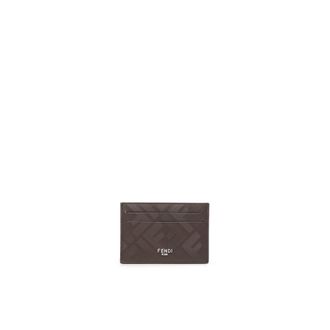 Fendi Shadow Slim Card Holder - male - Fendi - Wallets & Cardholders - Brown - ONE SIZE - Accessories