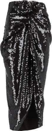 Rotate ROTATE Birger Christensen - Falda de lentejuelas con nudo - Skirts - Mujer - Marr&oacute;n - XS