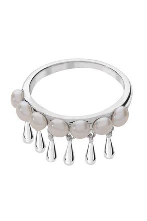 Lucy Quartermaine Royal Pearl Drop Ring in Sterling Silver at Nordstrom, Size 5.5