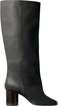 Christophe Lemaire Crease Sleeve Boots - Dames - Laarzen met Hak - Zwart - 39 EU - Leer - Schoenen