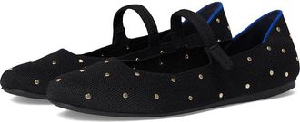 Rothy's The Square Mary Jane Womens Dress Flat Shoes Studded Black : 10.5 M, Synthetic