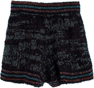 Missoni M Missoni Black Metallic Knitted Shorts Size XXS