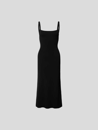 Staud Knielanges Kleid in Ripp-Optik in Black, Gr&ouml;&szlig;e L