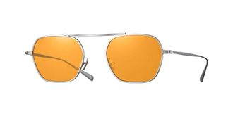 Eyevan 7285 Stripes Sun BC Mens Sunglasses Silver Size 52