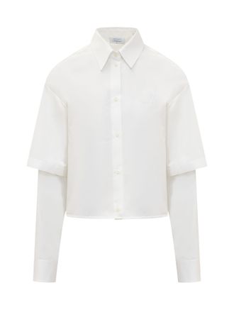 Off-white Poplin Bookish Baseball Shirt