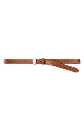 Veronica Beard Dash Leather Belt in Hazelwood at Nordstrom, Size X-Small