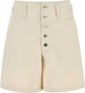 Jil Sander Zandkleurige Denim Bermuda Shorts - Dames - Denim shorts - Beige - W25 - Denim - Korte Broeken