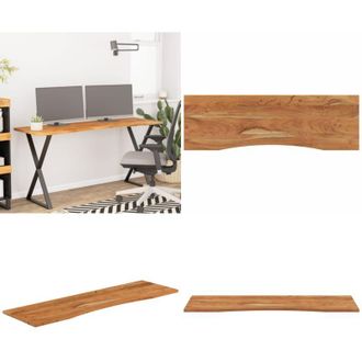 vidaXL Piano Scrivania 140x50x2,5cm Rettangolare Legno Massello Acacia - Piano in acacia - Tavolo in legno
