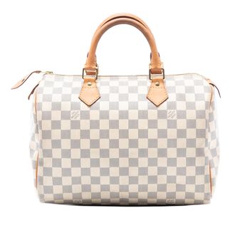 Louis Vuitton Pre-owned Womens Damier Azur Speedy 30 - Light Grey Textile - One Size