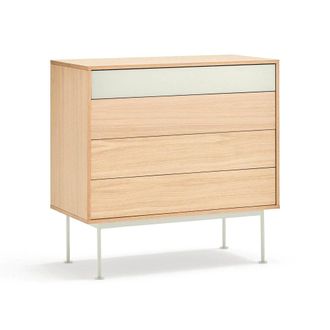 Teulat C&oacute;moda 4 cajones roble y crema