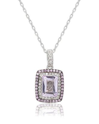 Suzy Levian Silver 0.02 Ct. Tw. Diamond & Gemstone Pendant